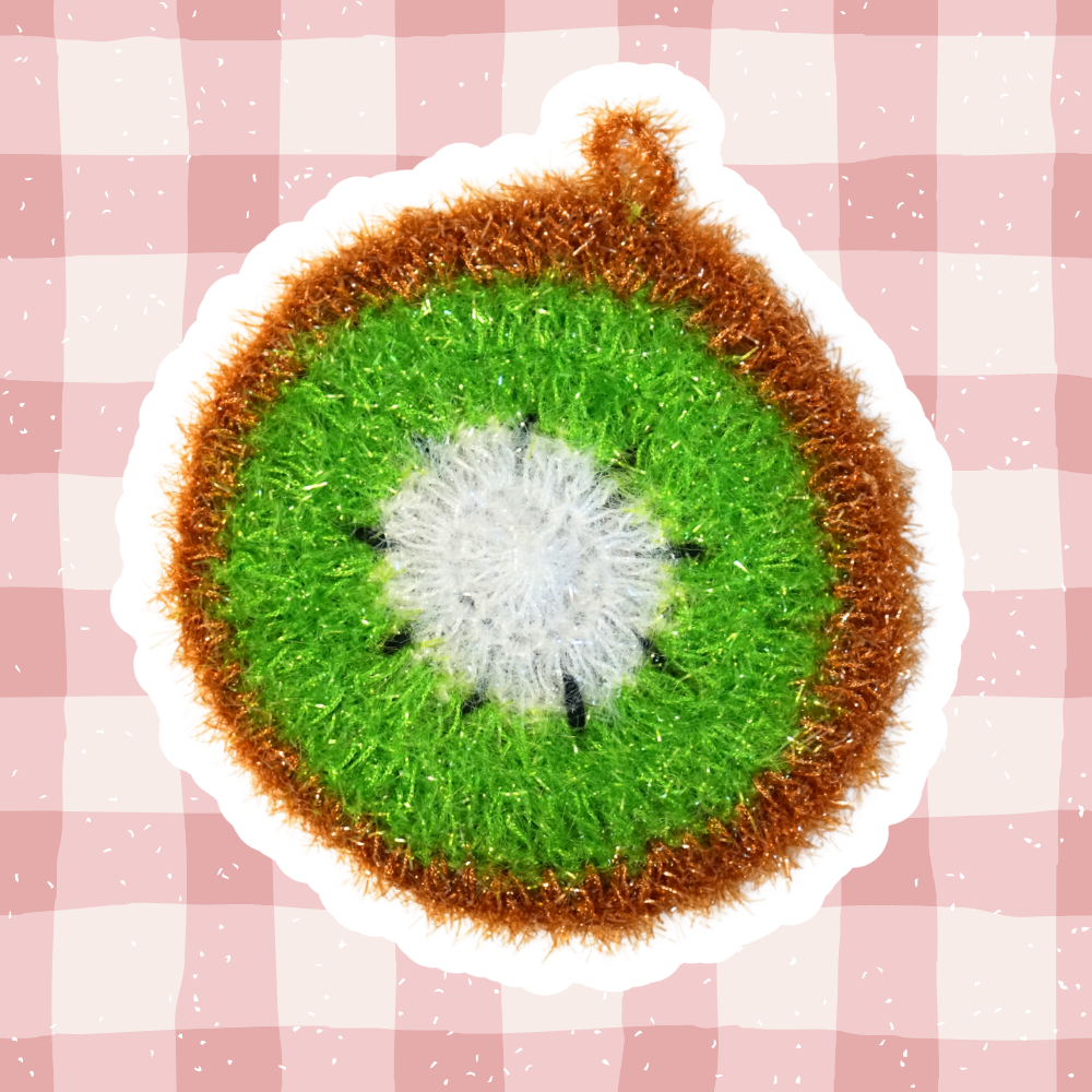 Fuzzy Fruits & Veggie Dish Scrubby